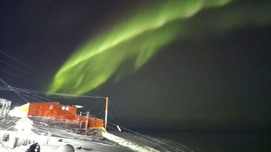 Stunning images of aurora australis (also known as southern lights) began to appear over the Antarctic.