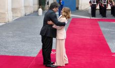 Meloni y Milei en Italia 20250606