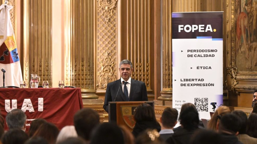 En FOPEA, Jorge Macri alertó sobre "el hostigamiento constante hacia el periodismo"