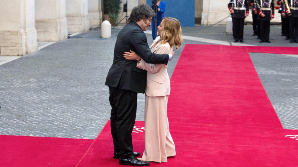 Meloni y Milei en Italia 20250606
