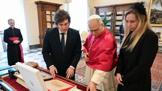 Milei, Pope Leo, Karina