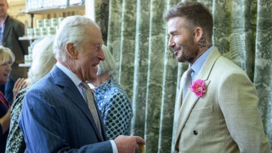 David Beckham y rey Carlos III