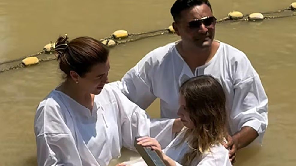 María Celeste Ponce en el Río Jordan
