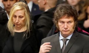 El presidente Javier Milei y la secretaria General de la Presidencia, Karina Milei