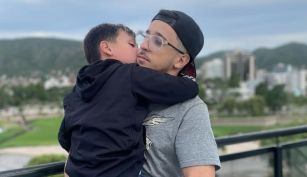 Rodrigo Noya y su hijo Bautista
