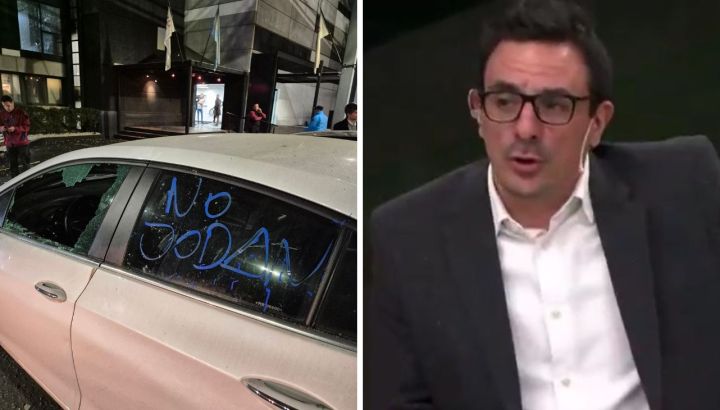 El terrible momento en el que Jorge Giacobbe, analista de TN, se entera al aire que le destrozaron su auto