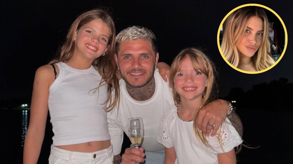Mauro Icardi y sus hijas