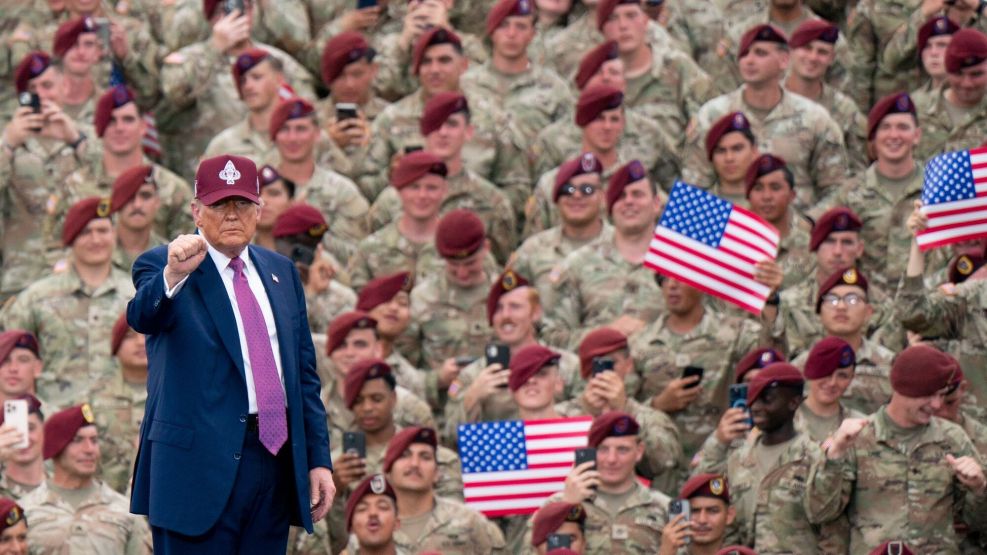 President Trump Holds Military Celebration At Fort Bragg