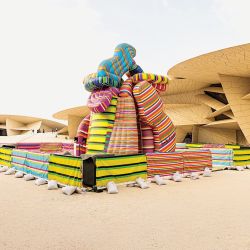 Marta Minujin en Qatar. | Foto:Malba