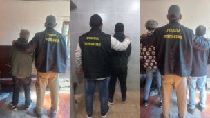 Los cuatro detenidos. 