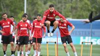 River entrenando en el MdC