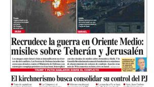 La tapa del Diario PERFIL del domingo 15 de junio de 2025