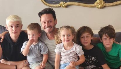 Benjamín Vicuña y sus hijos
