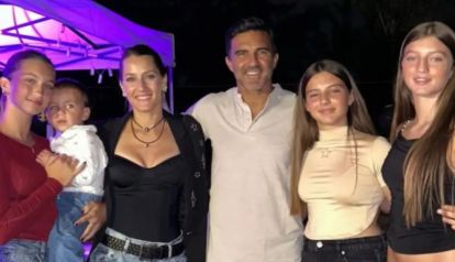 Fabián Cubero celebró el día del padre junto a sus hijos y su pareja, Mica Viciconte