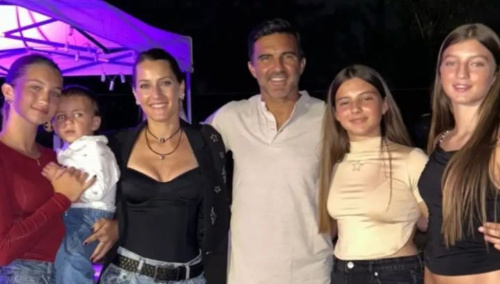 Indiana Cubero y sus hermanas pasan el Día del Padre en un asado junto a Fabián Cubero y Mica Viciconte