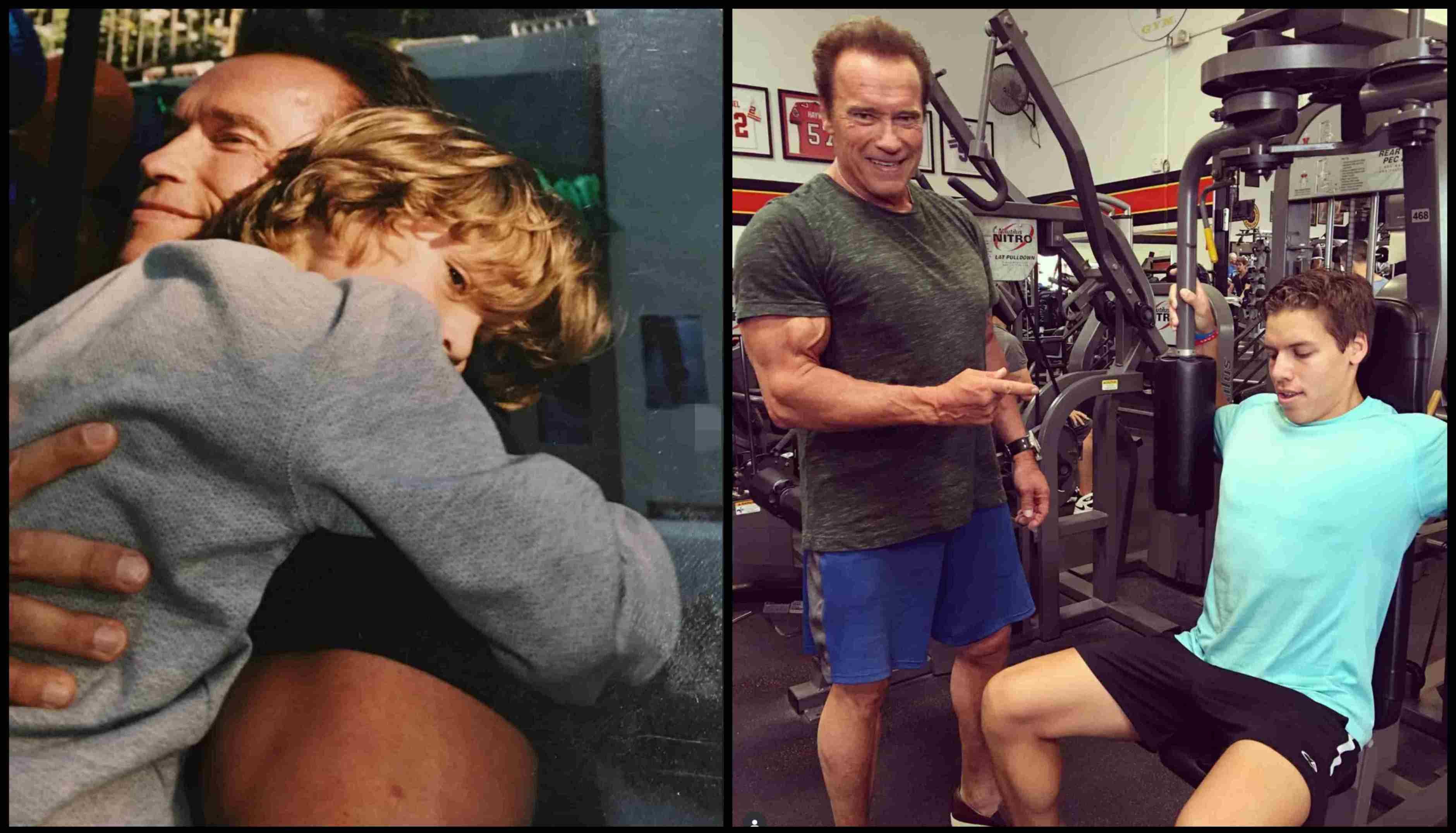 Álbum. Arnold Schwarzenegger con hijo Joseph Baena.