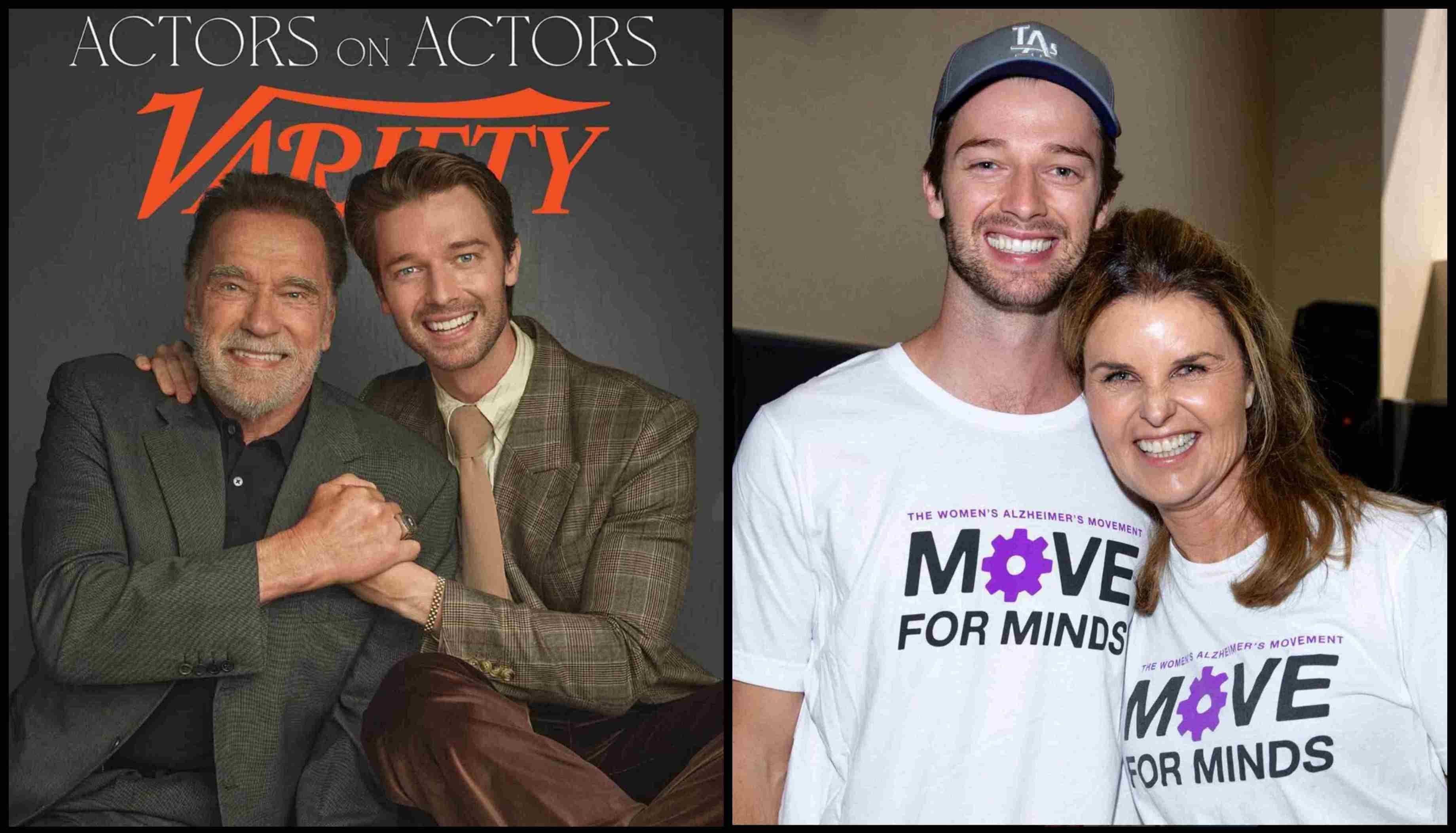 Christopher, el hijo actor de Arnold Schwarzenegger; y de Maria Shriver (der).