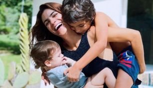 Agustina Cherri y sus hijos