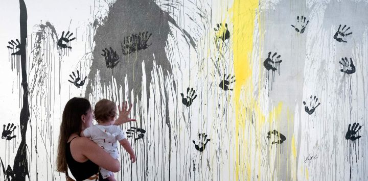 El museo de arte Fundación Joan Miró se visita durante una jornada de puertas abiertas en conmemoración del 50.º aniversario de la institución en Barcelona.