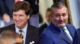 Carlson Tucker y el senador republicano., Ted Cruz en un tenso cruce por la guerra en Medio Oriente