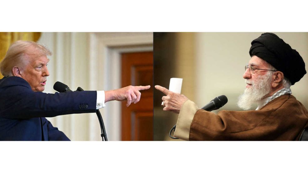 Ali Khamenei ayatolá, Donald Trump y Benjamin Netanyahu 20250618