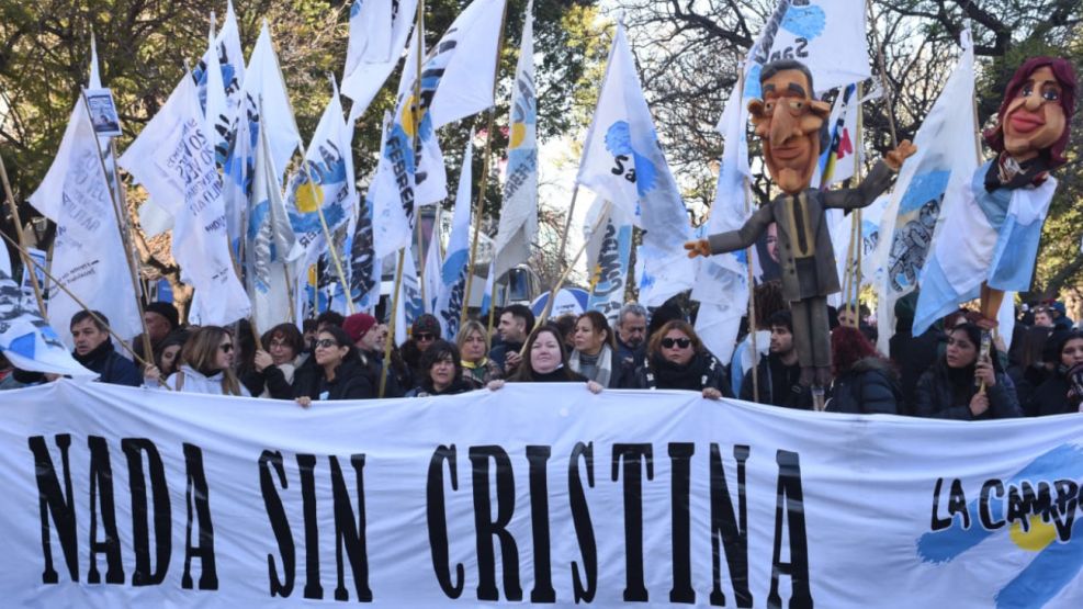 Marcha contra la condena a Cristina Kirchner