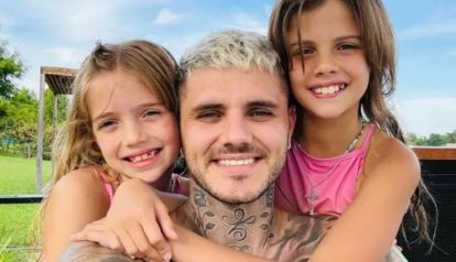 Mauro Icardi y sus hijas
