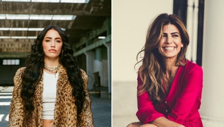 Lali lució el teddy coat estilo Juliana Awada que conquistó la alfombra roja en los Premios Gardel