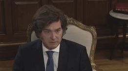 El presidente Javier Milei, en la entrevista con Esteban Trebucq en LN+.