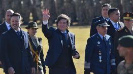 Javier Milei en el acto por el Día de la Bandera