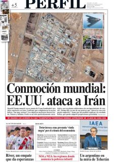 La tapa del Diario PERFIL del domingo 22 de junio de 2025