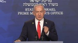 Presidente Israel hablando del bombardeo de EUA contra Irán