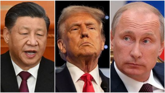 Xi Jinping, Donald Trump y Vladimir Putin.