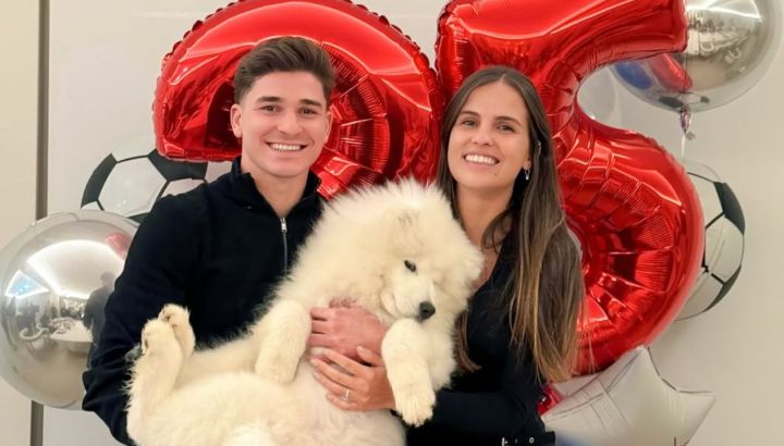 Julián Álvarez anunció que será papá por primera vez junto con María Emilia Ferrero 