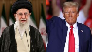 El "ayatola" Alí Jamenei, líder supremo de Irán, y el presidente de EEUU Donald Trump