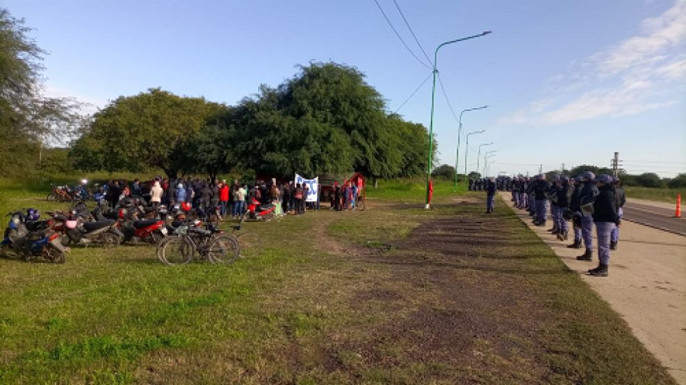 Protesta por beneficios sociales. 