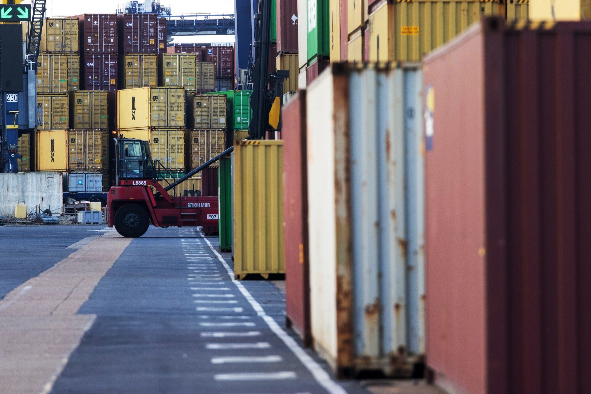 UK Shipping at Felixstowe Port as Tariff War Roils Global Markets