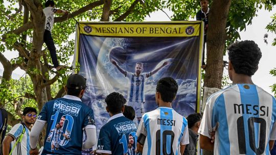 FOTOGALERIA Los fanáticos del futbolista argentino Lionel Messi en Calcuta