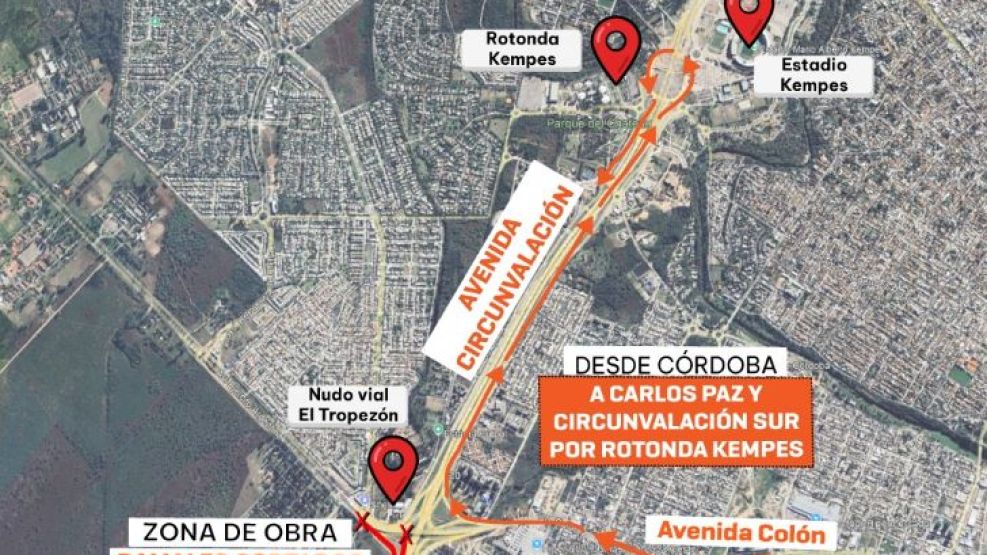 24-06-2025 cierre de accesos a Circunvalación Córdoba