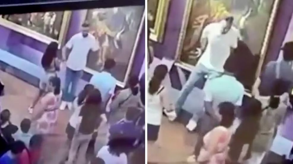 Se quiso sacar una selfie y destruyó una pintura del siglo XVIII