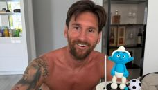 Messi y su torta de cumpleaños