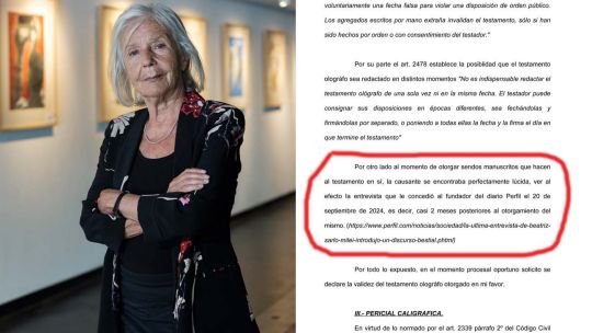El planteo del encargado que reclama el departamento de Beatriz Sarlo: "Se encontraba perfectamente lúcida"