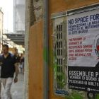 Cartel contra Jeff Bezos en Venecia