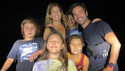 El Chino Leunis junto a sus hijos