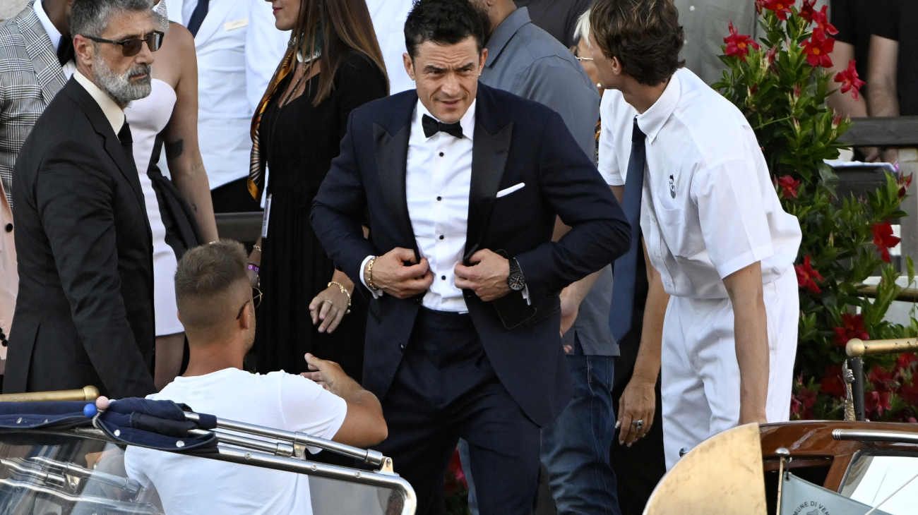 Orlando Bloom en la boda de Jeff Bezos en Venecia.