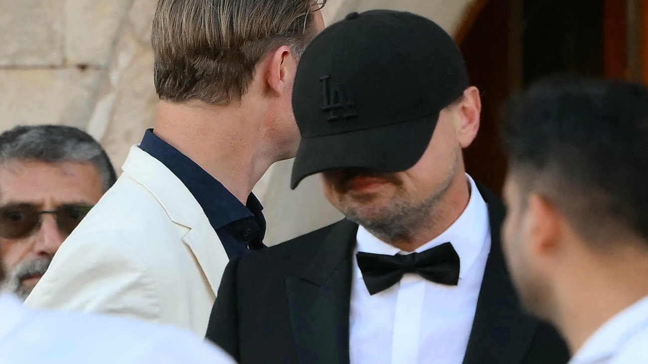 Leo Di Caprio en la boda de Jeff Bezos en Venecia.