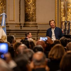 A special performance of an extract from 'Billy Budd' at the Salon Dorado of the Teatro Colón to celebrate 200 years of bilateral relations with Argentina.
