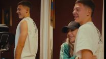 Evangelina Anderson y su hijo, Bastian Demichelis