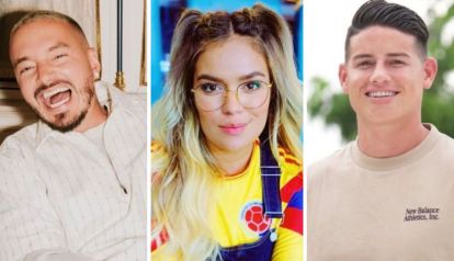 J Balvin, Karol G y James Rodríguez