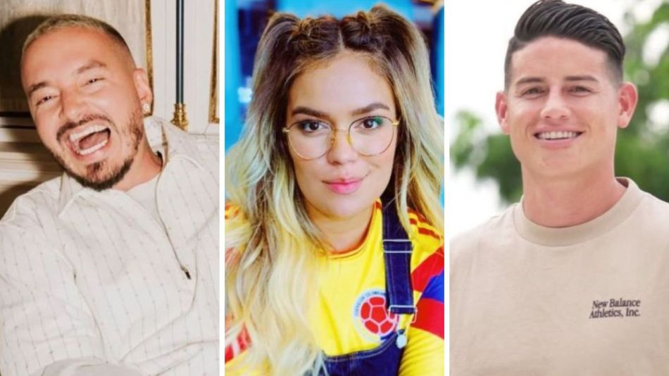 J Balvin, Karol G y James Rodríguez